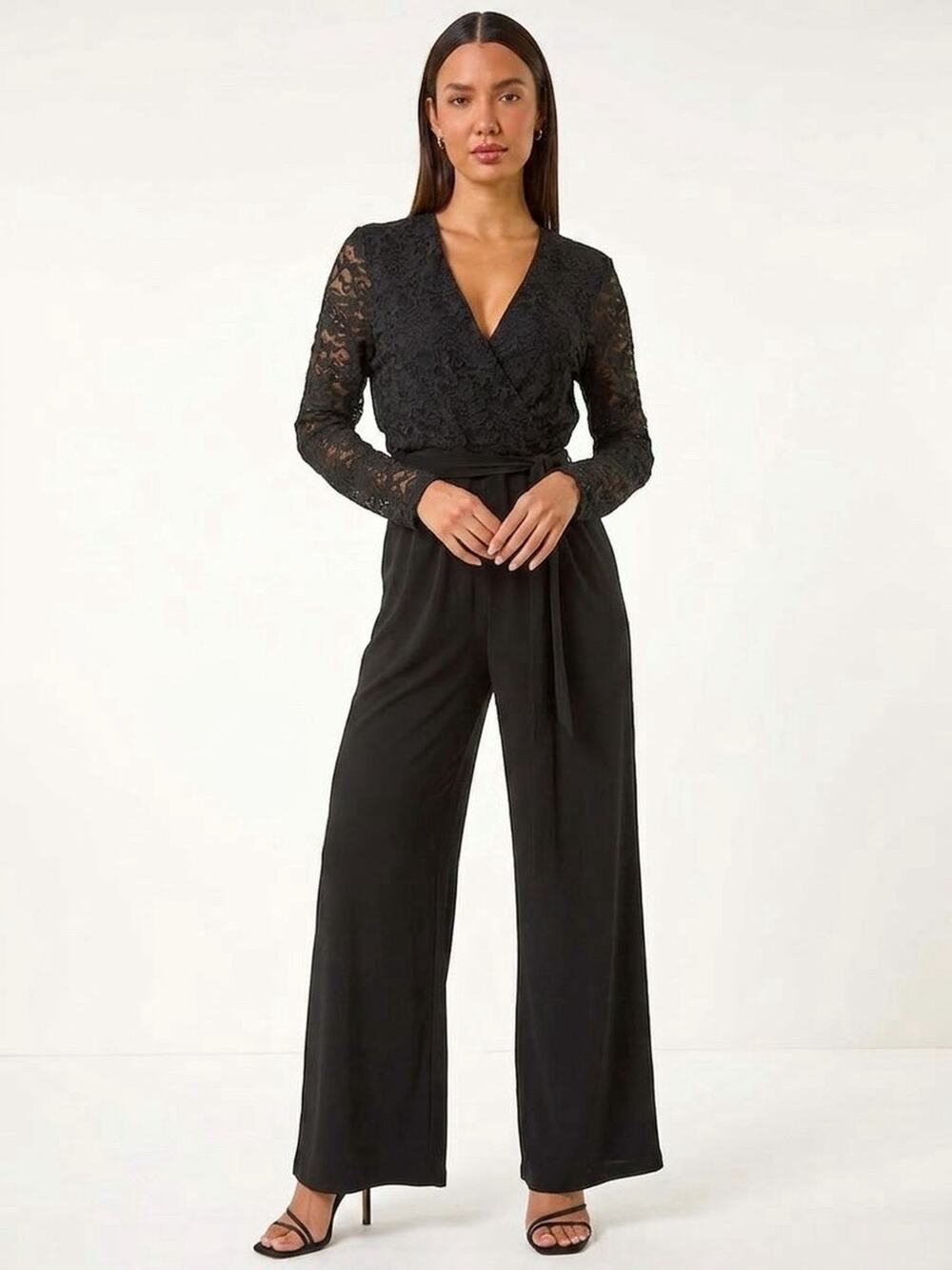 Black Marina Jumpsuit in Women’s Size Medium.